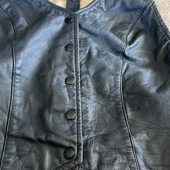 Vintage FIRENZE Santa Barbara leather and suede halter top large - Picture 2 of 15